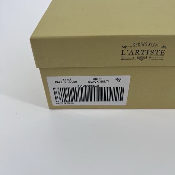 Spring Step By L'Artiste Leather Lace-Up Boots Black Sz 35 - Picture 2 of 6